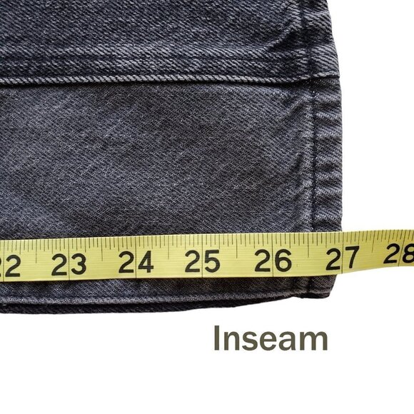 PacSun Y2K Eco Two-Tone Black High Rise Straight Leg Jeans 25 - Picture 15 of 16